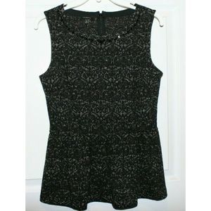 Talbots Black Silver Knit Sleeveless Size XS